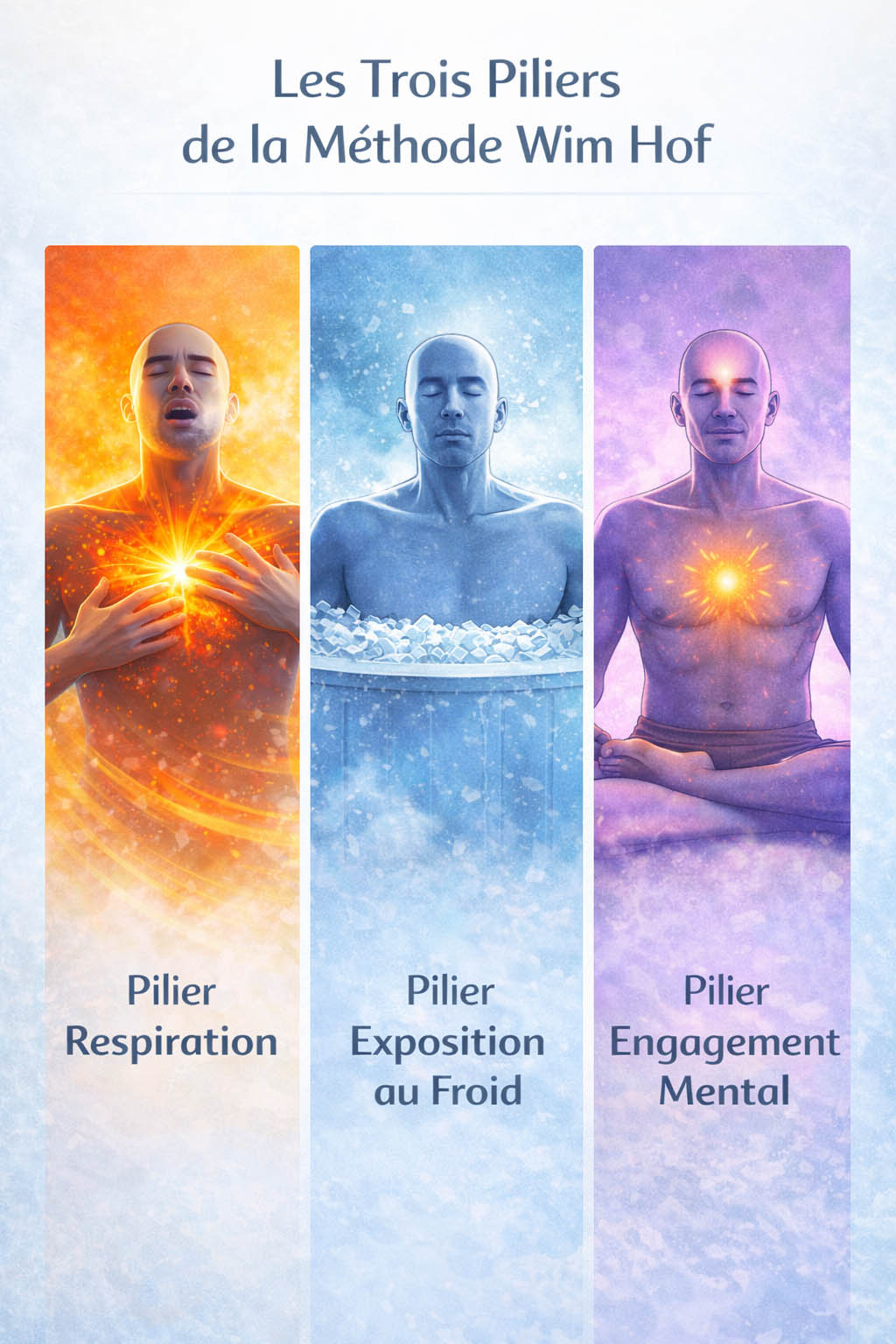 3 piliers méthode wim hof respiration froid engagement mental