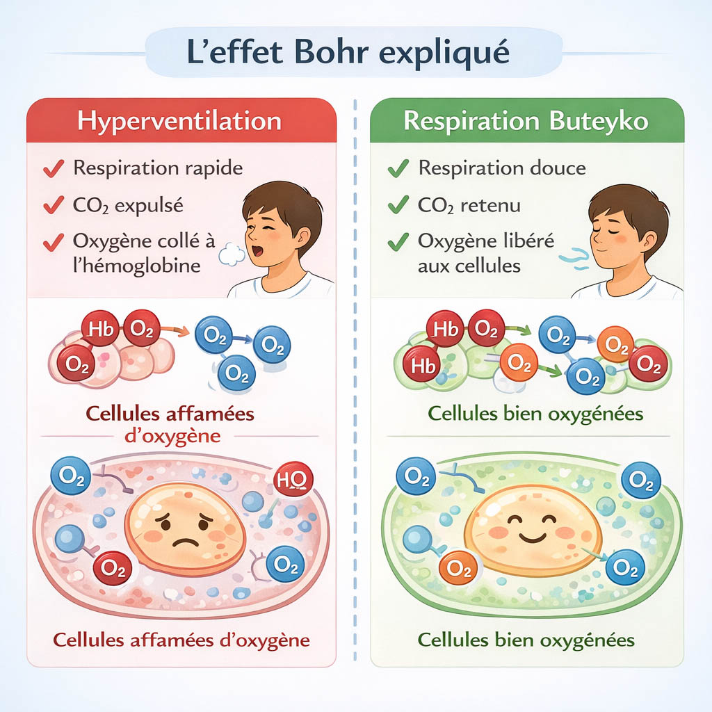 buteyko paradoxe oxygène effet bohr co2 hyperventilation