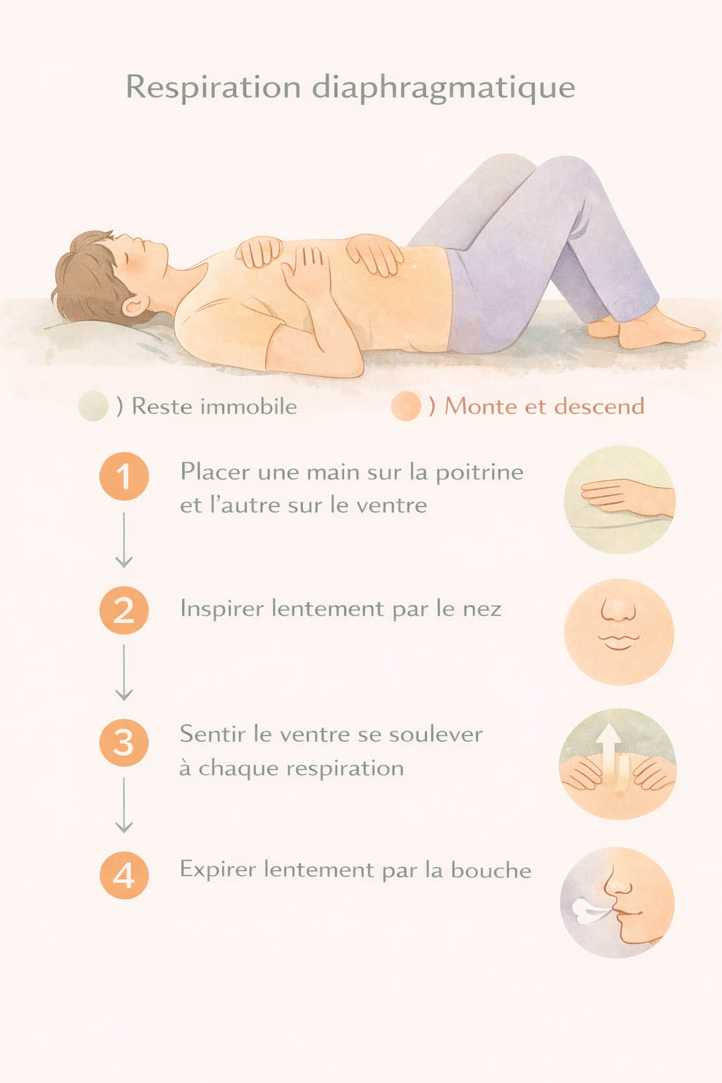 comment faire respiration diaphragmatique exercice mains comment faire respiration diaphragmatique exercice placement mains ventre