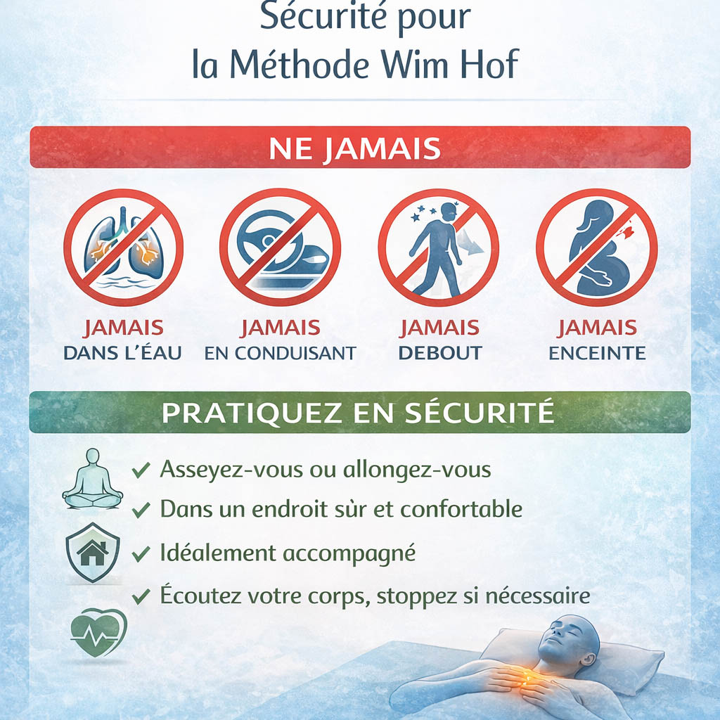 méthode wim hof dangers contre-indications règles sécurité risques