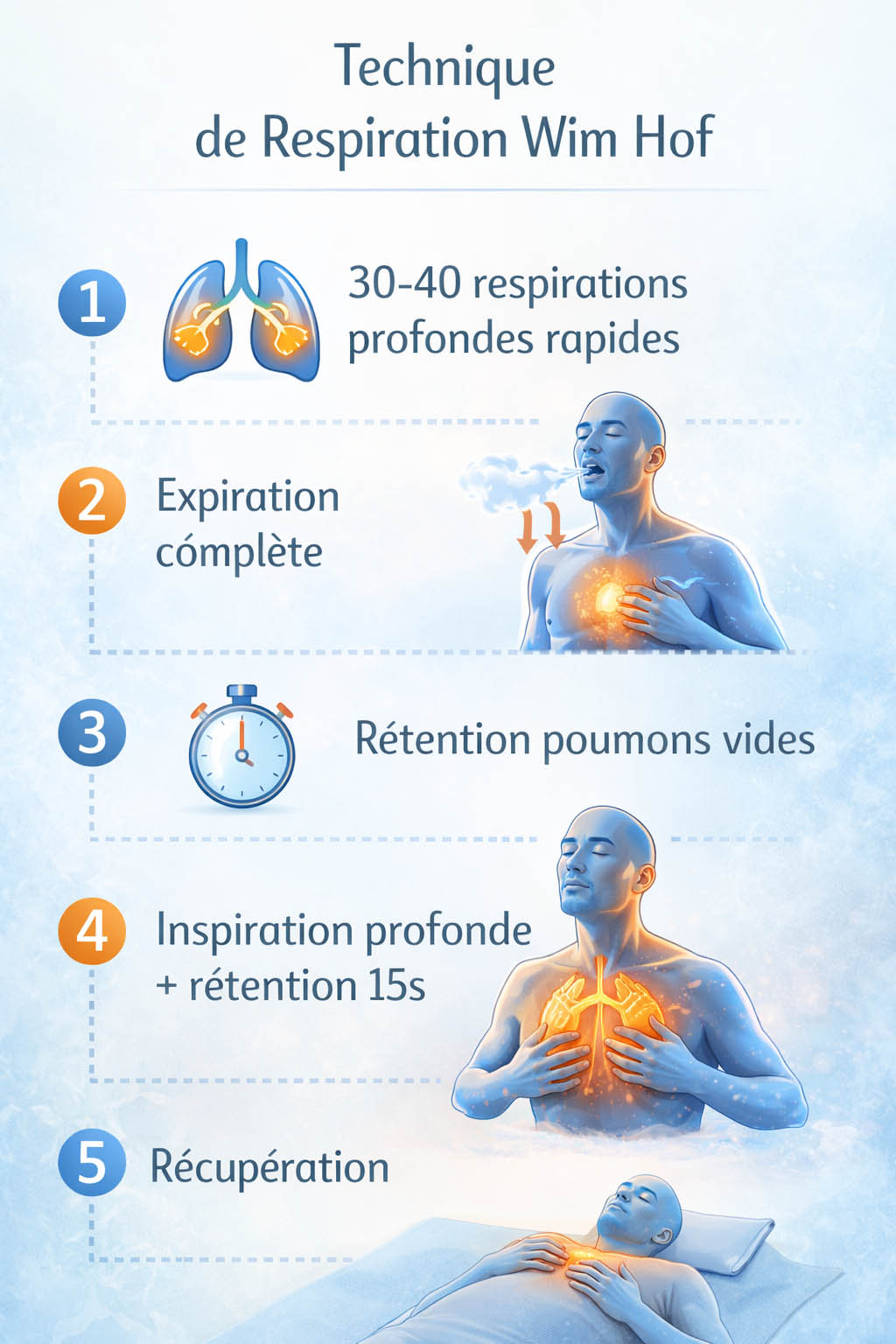 technique respiration wim hof étapes comment faire exercice