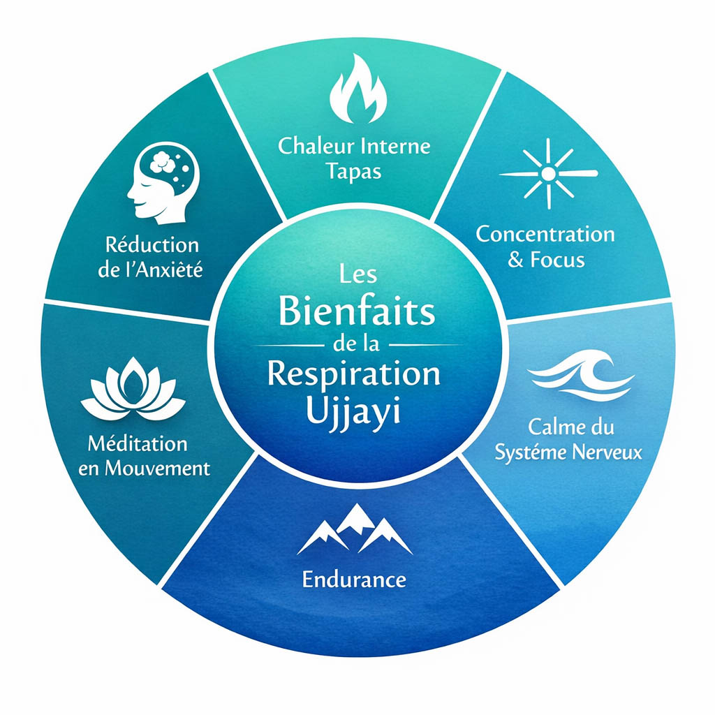 bienfaits respiration ujjayi yoga sante concentration