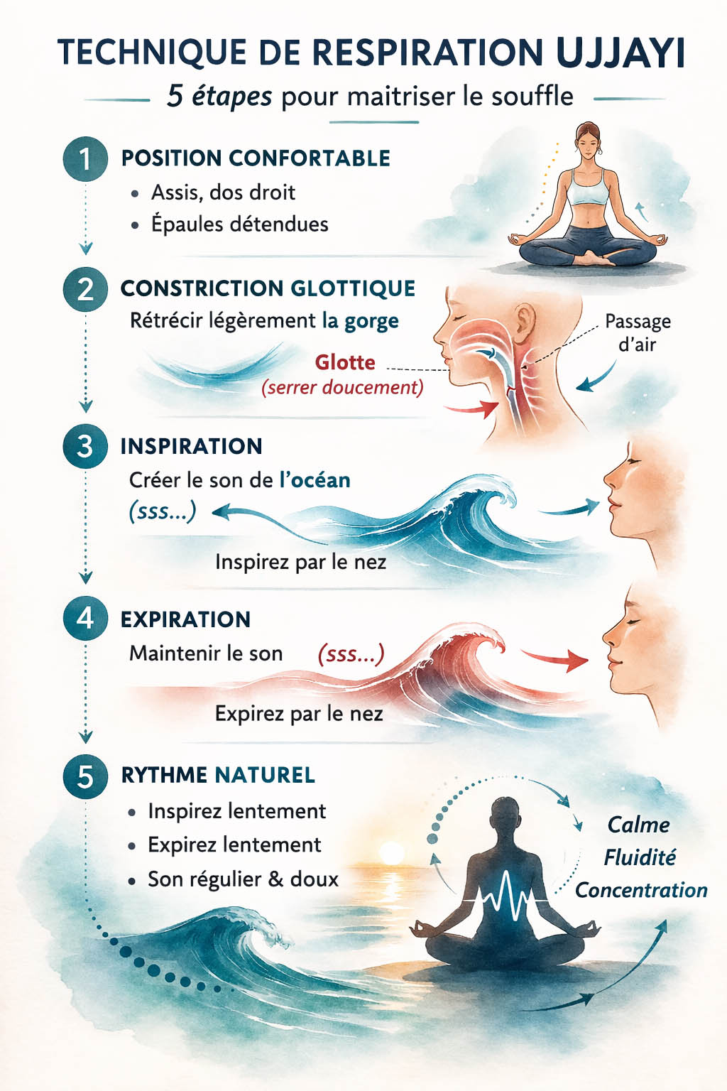 technique respiration ujjayi etapes debutant comment faire