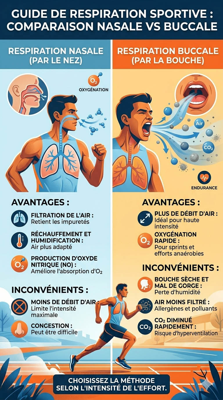 respiration nez bouche course a pied